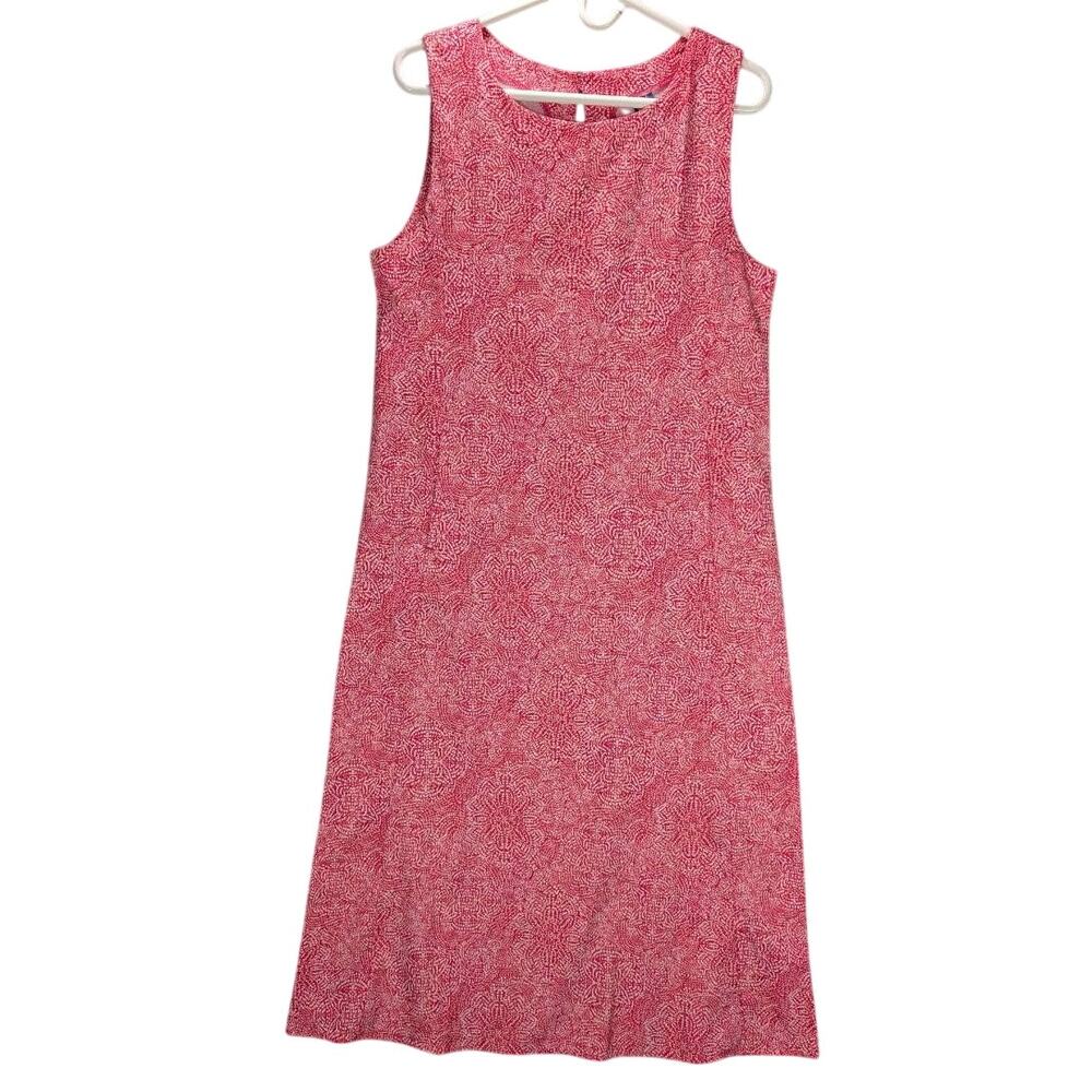 Rip Skirt Dress Womens Small Pink Abstract Sleeveless Pockets Vacation Beachy